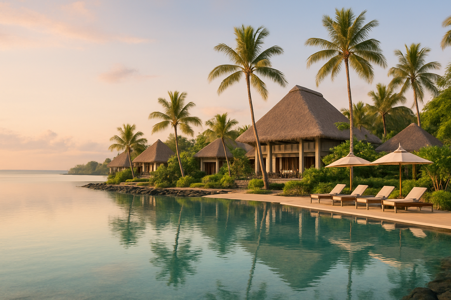 Mauritius Villa-Resort direkt am ruhigen Wasser